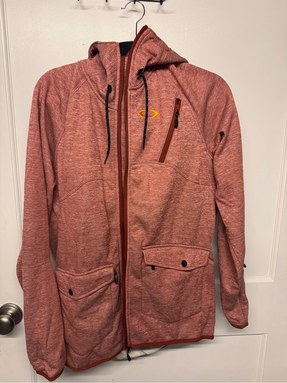 Oakley Rust Heather Zip Hoodie Jacket with Hood Medium